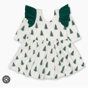 Monica + Andy Christmas tree dress